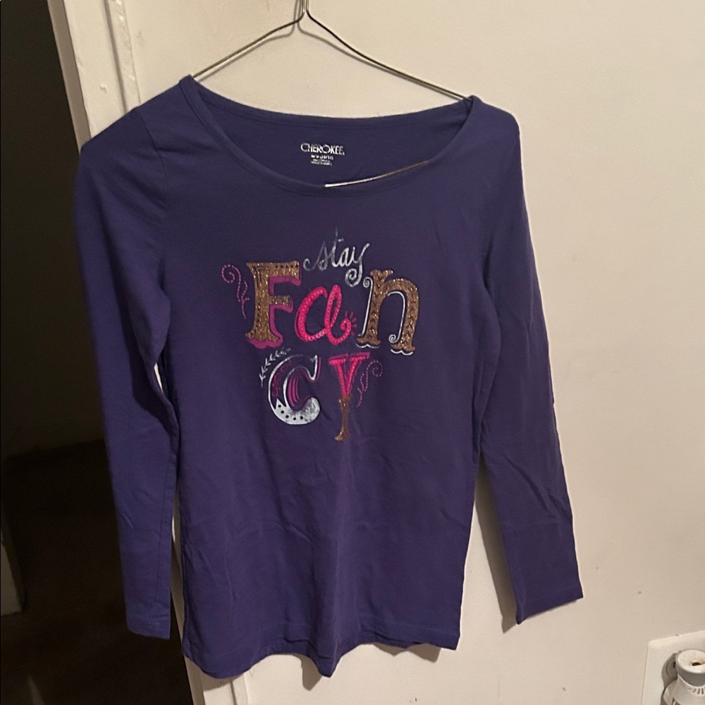 Cherokee Kids Fancy Graphic Long Sleeve Tee - Purple